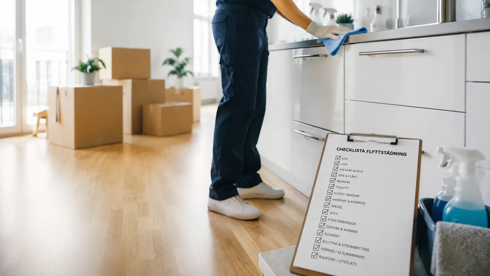 flyttstädning checklista